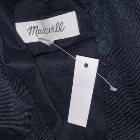 Madewell Embroidered Floral Linen Black Dress - Picture 6 of 9